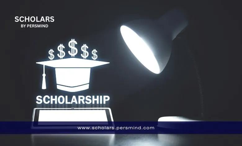 Bright lamp illuminating a digital scholarship icon with dollar symbols, representing fully funded scholarships.