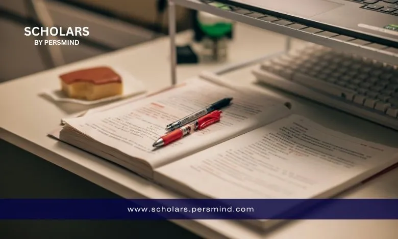 Study desk with books and notes representing preparation for fully funded UAE scholarship applications.