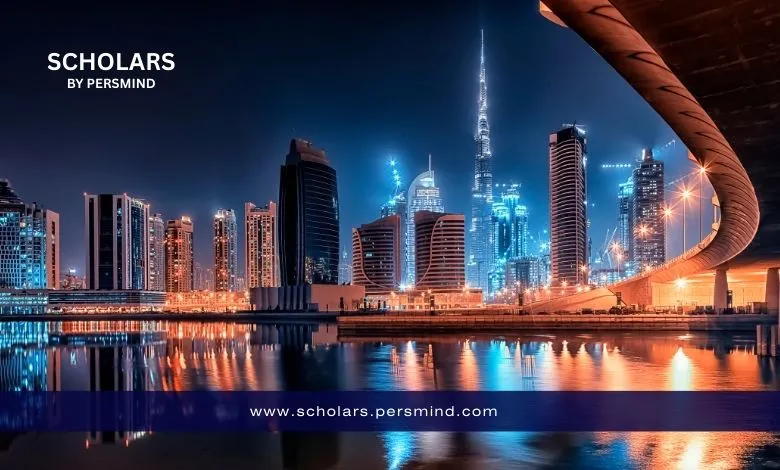 Job opportunities in the UAE with Dubai skyline at night, representing employment and career growth in the United Arab Emirates
