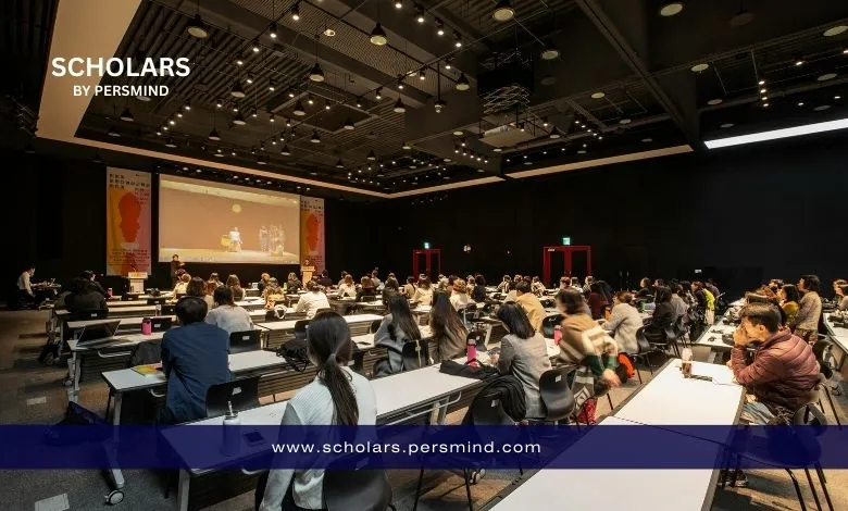Large international conference hall with participants seated at tables listening to speakers on stage during the Future Action Conference in Morocco.